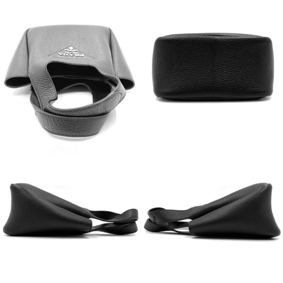 Prada Handbag Triangle Logo Shoulder Bag Leather Black Silver Hardware - Picture 4 of 7